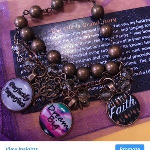Life is Grand Power Penny (TM) charm bracelet